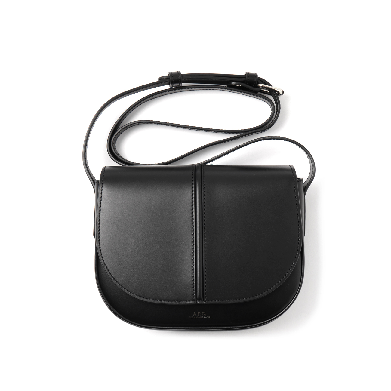 アーペーセー A.P.C. Betty シャイニースムースカーフレザーショルダーバッグ グレー調 【308091_3】【99】