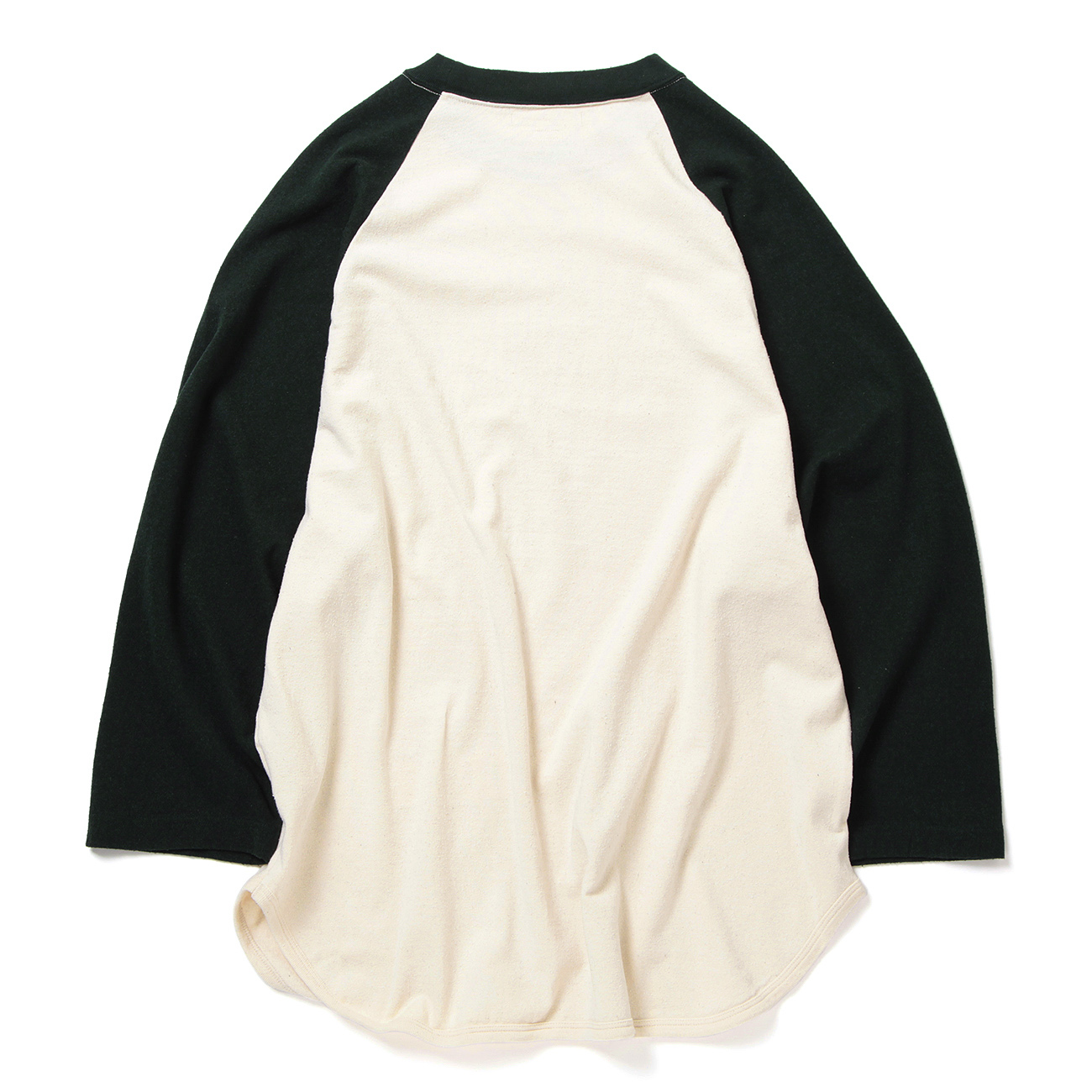 blurhms / ブラームス | Co/Silk Nep Baseball Raglan Tee - Ivory - BODY×Dark Green  | 通販 - 正規取扱店 | COLLECT STORE / コレクトストア