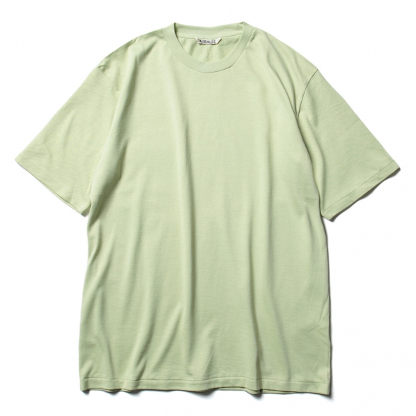 AURALEE / オーラリー | LUSTER PLAITING TEE (メンズ) - Lime