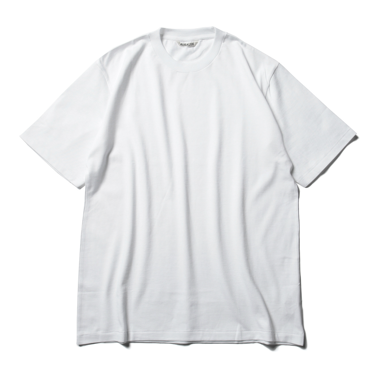 関税込 国内発送 [AURALEE] 光沢 プリーツ コットン Tシャツ AURALEE / オーラリー | LUSTER PLAITING TEE (メンズ) - White