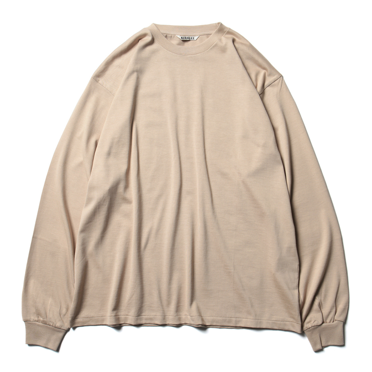 LUSTER PLAITING L/S TEE (メンズ) - Pink Beige