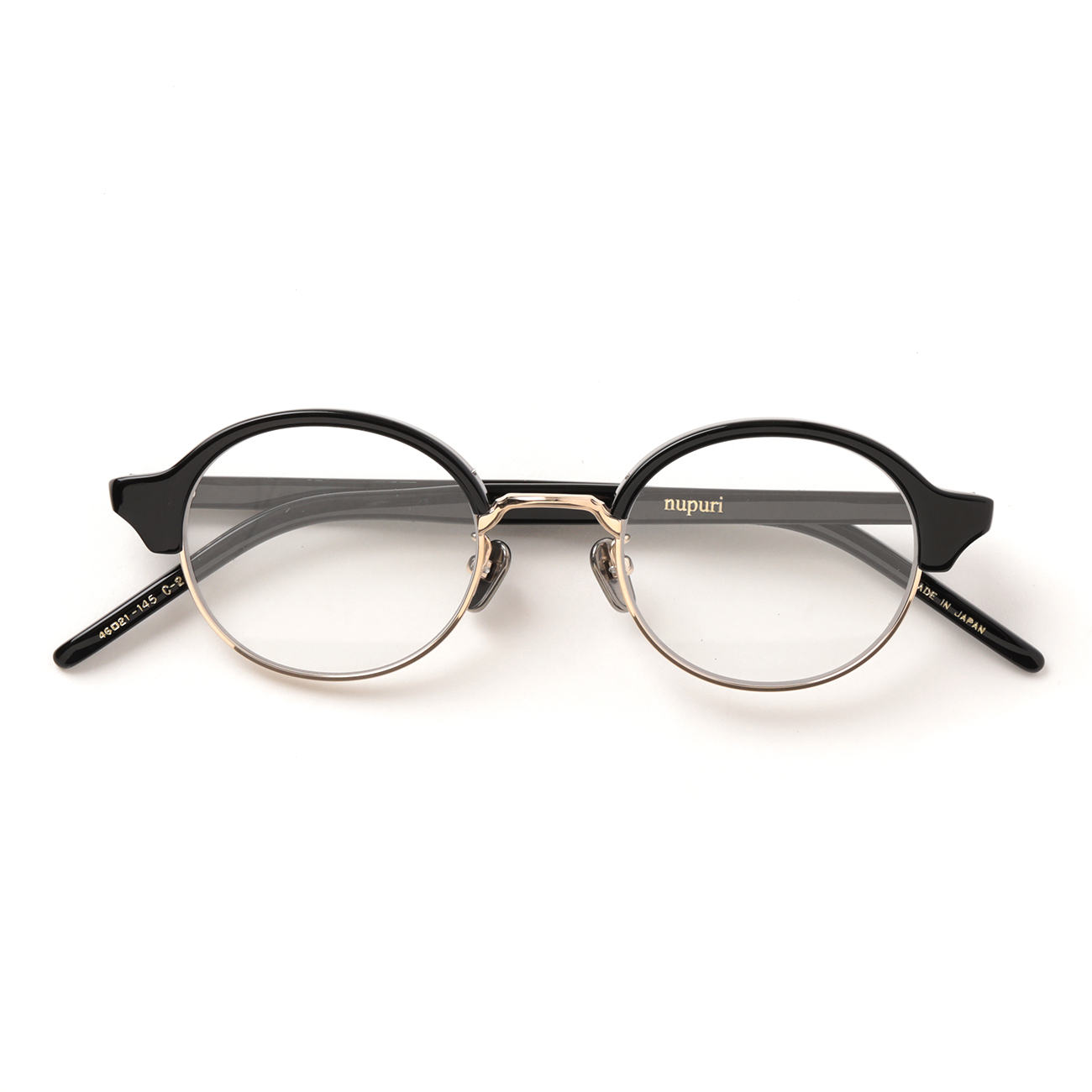 kearny / カーニー | nupuri - Black × Gold / lens Clear | 通販