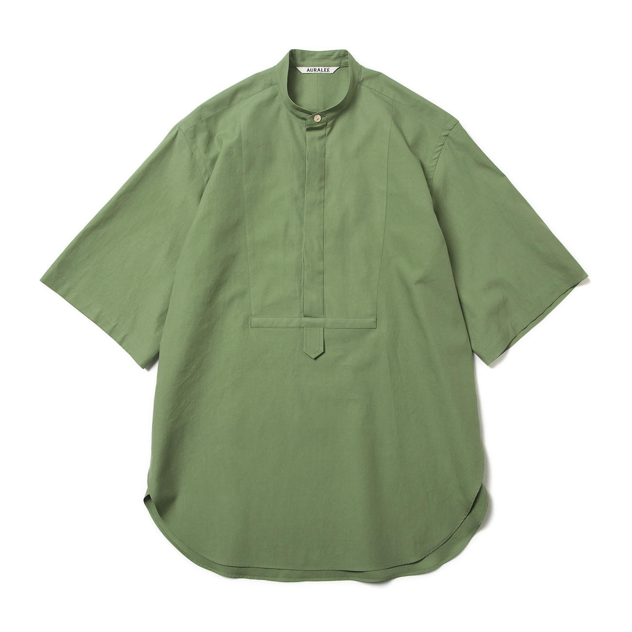 WASHED FINX TWILL HALF SLEEVED P/O SHIRT (レディース) - Green