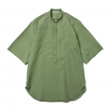 AURALEE / オーラリー | WASHED FINX TWILL HALF SLEEVED P/O SHIRT (レディース) - Green
