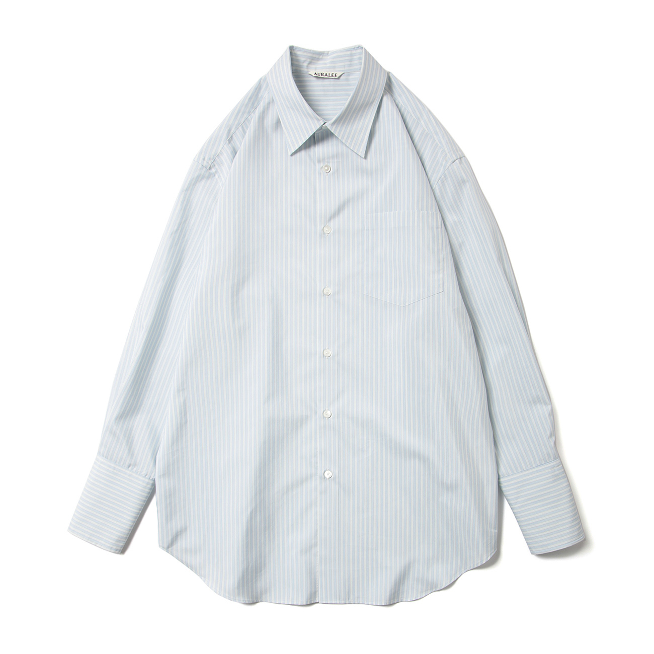 FINX POLYESTER STRIPE SHIRT (レディース) - Light Blue Stripe