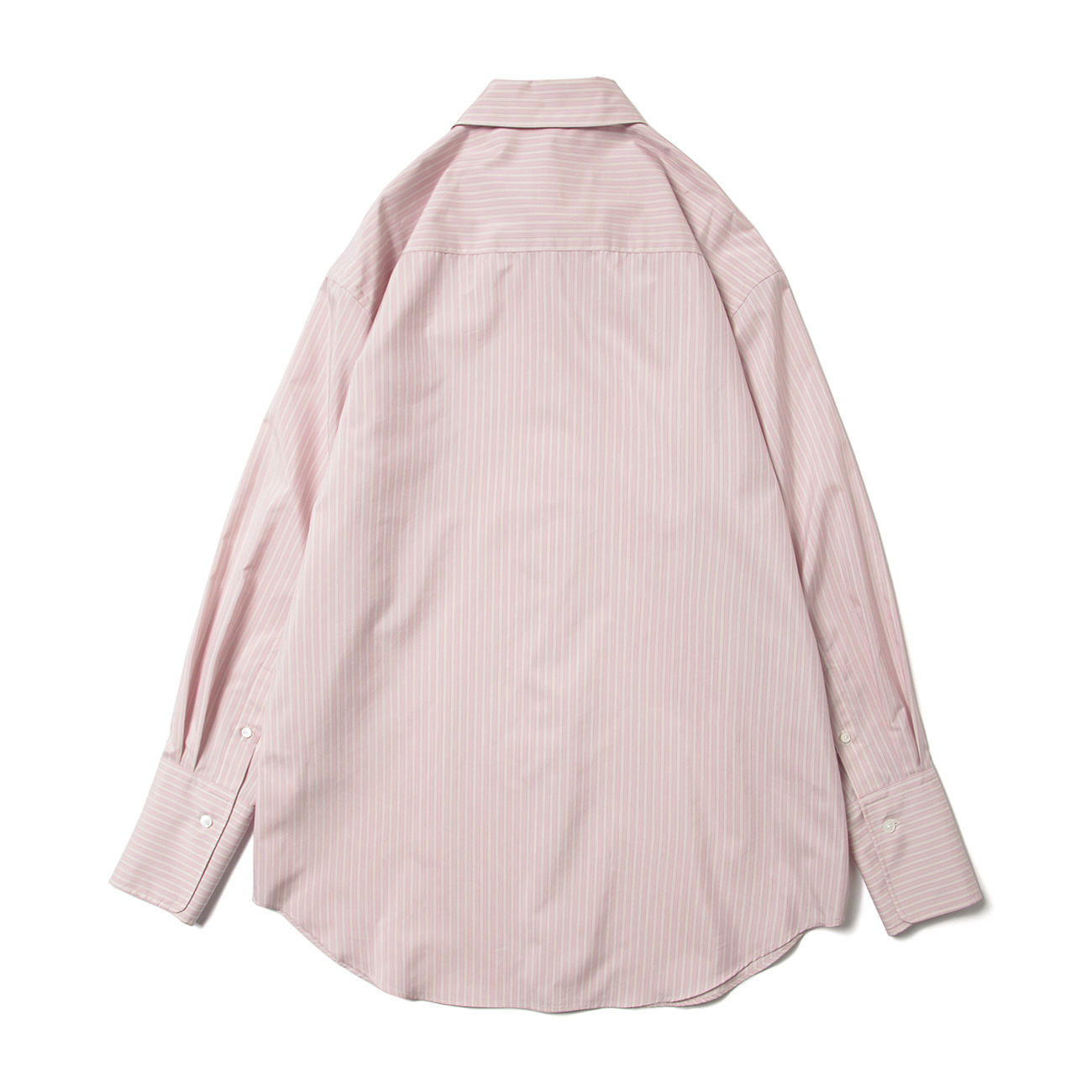 FINX POLYESTER STRIPE SHIRT (レディース) - Pink Beige Stripe