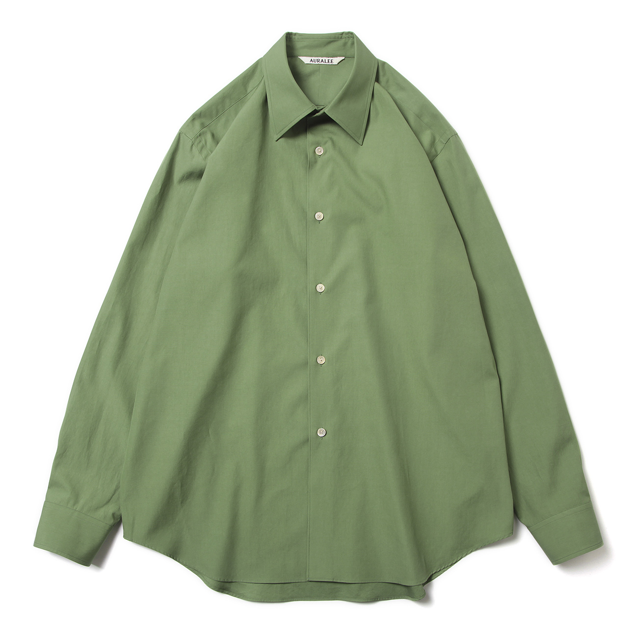 【AURALEE】スフィンクスツイル　シャツ　ライト グリーン AURALEE オーラリー 20SS WASHED FINX TWILL BIG SHIRTS