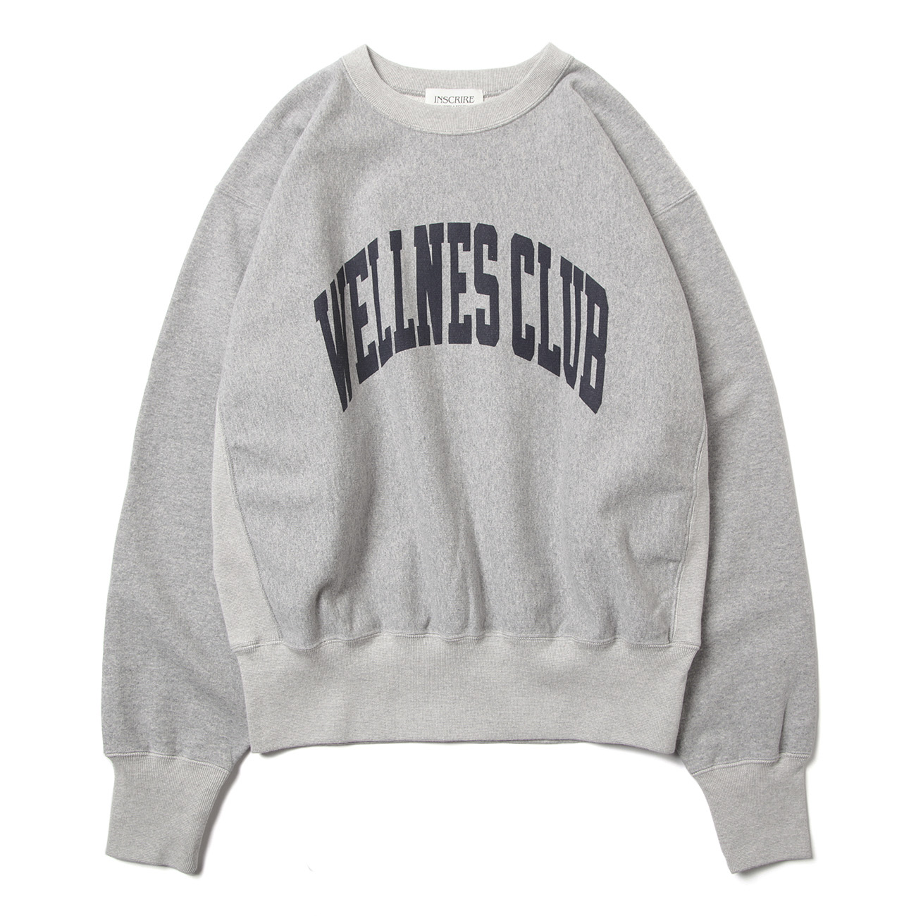 INSCRIRE / アンスクリア | WELLNESS CLUB Crew Sweat Shirt - Grey