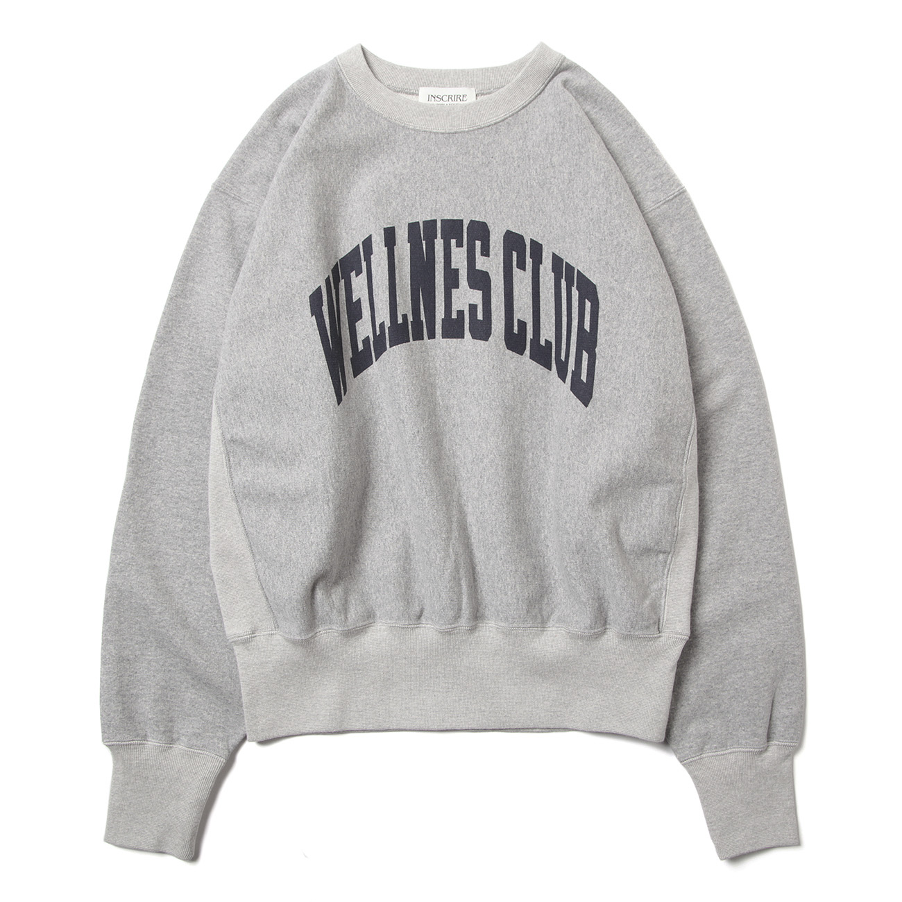 WELLNESS CLUB Crew Sweat Shirt - Grey×Navy