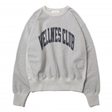 INSCRIRE / アンスクリア | WELLNESS CLUB Crew Sweat Shirt - Grey×Navy