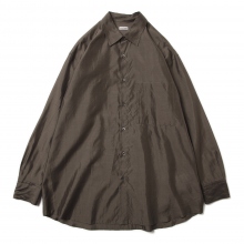 INSCRIRE / アンスクリア | Silk Classic Shirt - Brown