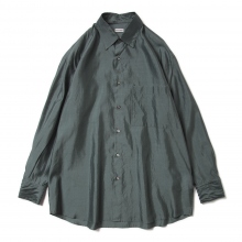 INSCRIRE / アンスクリア | Silk Classic Shirt - Blue Grey