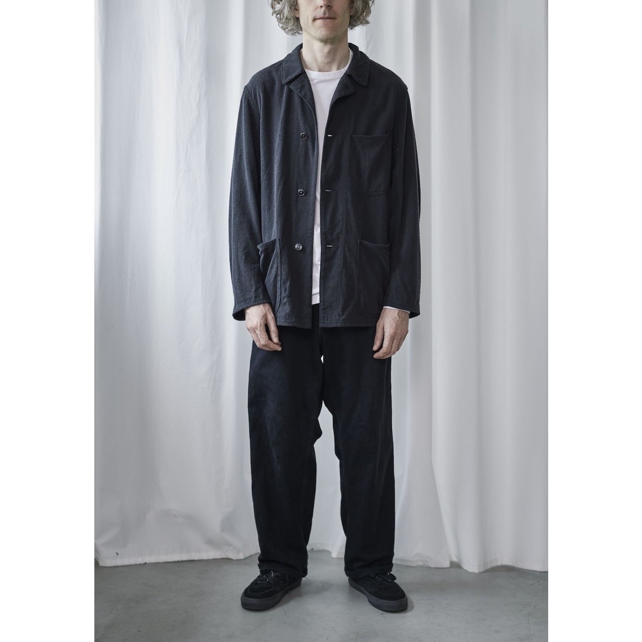 COMOLI / コモリ | シルクネップ カバーオール - Black | 通販 - 正規