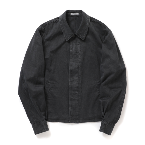 オーラリー　washed finx フィンクス　コットン　ジャケット　黒　4 AURALEE Washed Finx Ripstop Chambray Big Field Blouson | 大阪