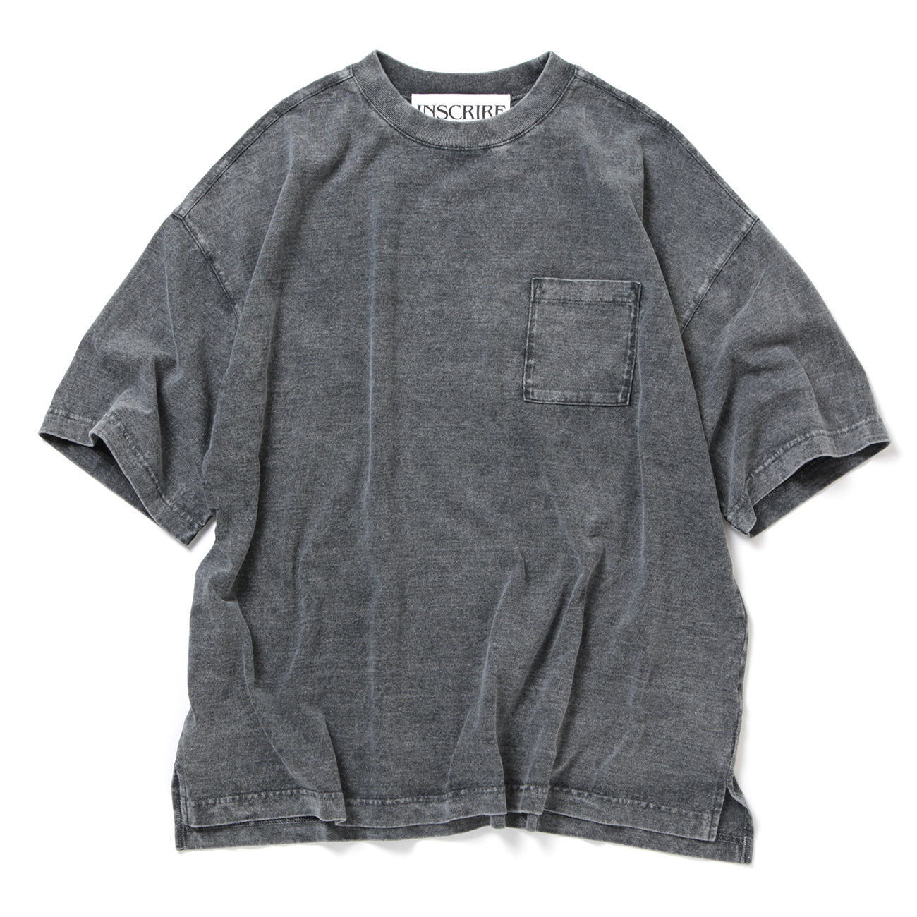 INSCRIRE / アンスクリア | Bleach Medium Fit Tee - Deep Black