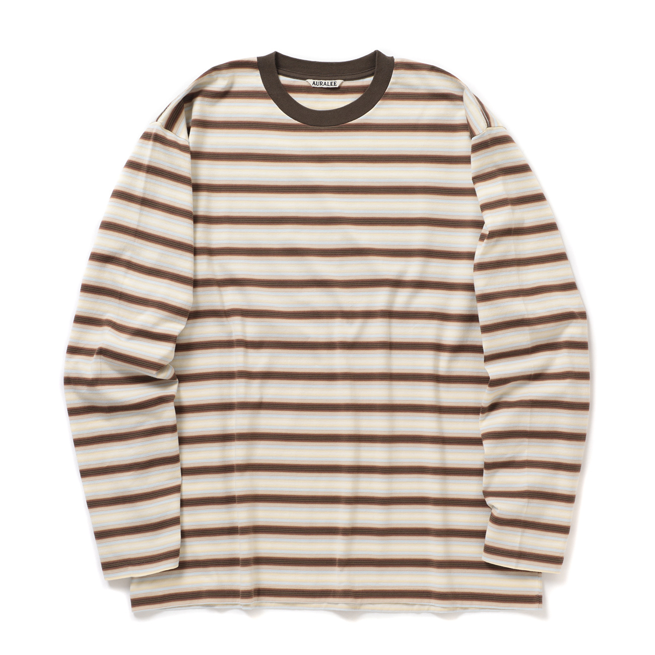 AURALEE / オーラリー | GRADIENT STRIPE JERSEY L/S TEE (メンズ