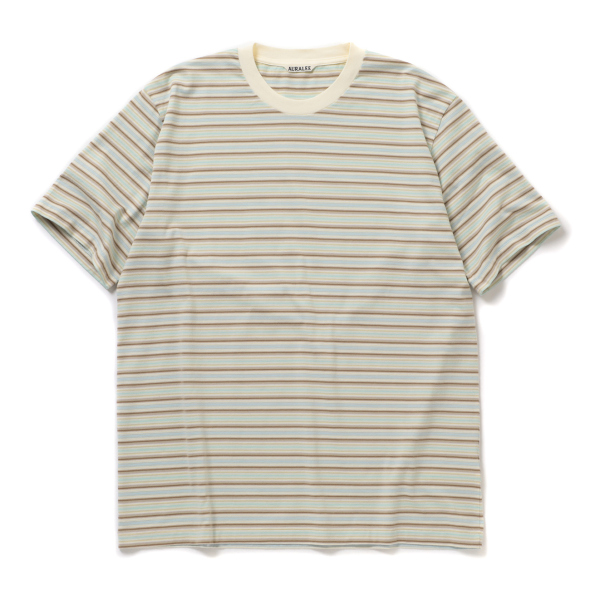 AURALEE / オーラリー | GRADIENT STRIPE JERSEY TEE (メンズ) - Fade