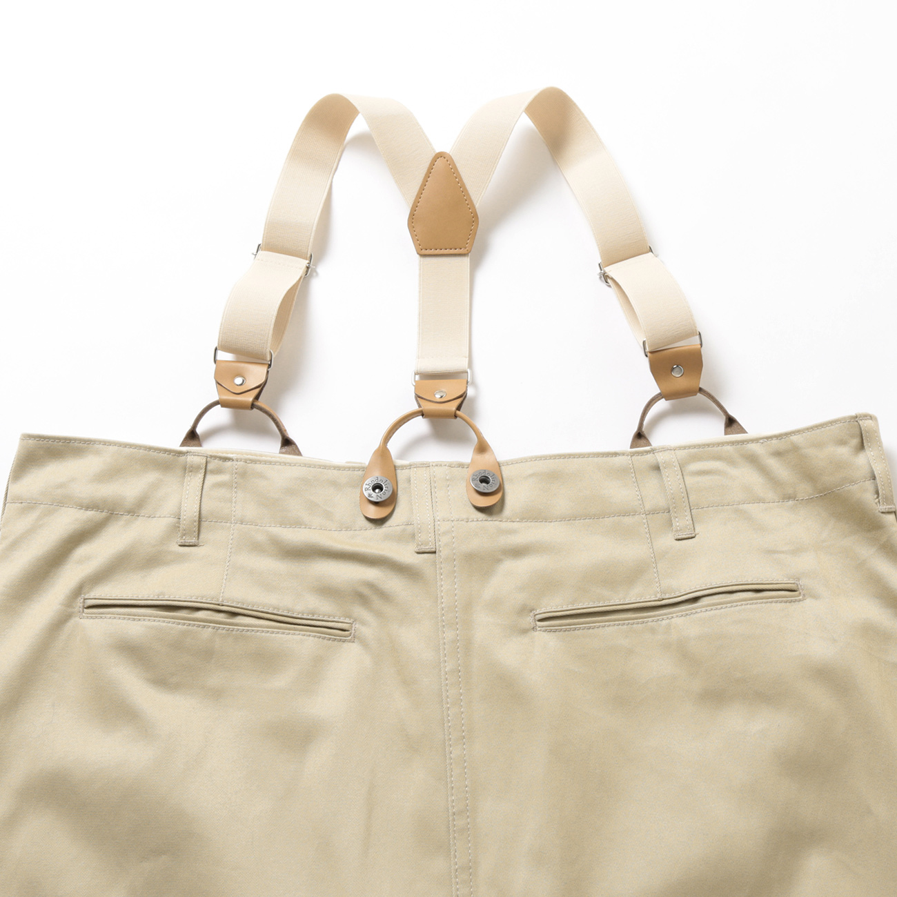 RhodolirioN / ロドリリオン | Suspender Pants - Chino Cloth - Khaki