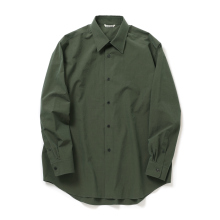 AURALEE / オーラリー | WASHED FINX WEATHER CHAMBRAY SHIRT (メンズ) - Dark Olive