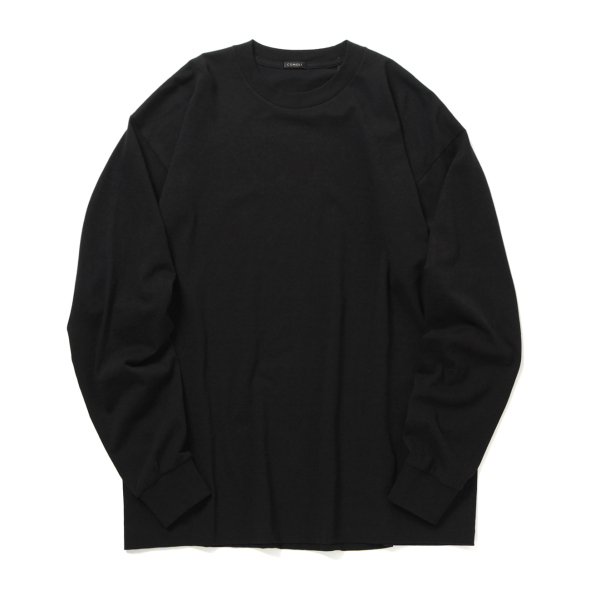 COMOLI / コモリ | コットンジャージ 長袖Tシャツ - Black | 通販