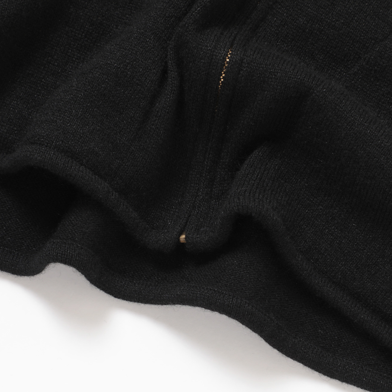 COMOLI / コモリ | カシミヤ和紙 ジップショートジャケット - Black