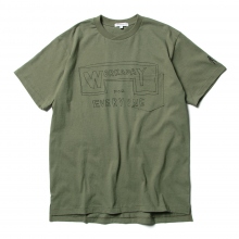 ENGINEERED GARMENTS / エンジニアドガーメンツ | Printed Crossover Neck Pocket Tee - Workaday for Everyday -Olive