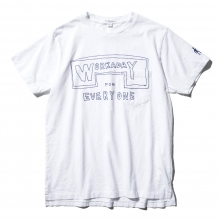 ENGINEERED GARMENTS / エンジニアドガーメンツ | Printed Crossover Neck Pocket Tee - Workaday for Everyday -White