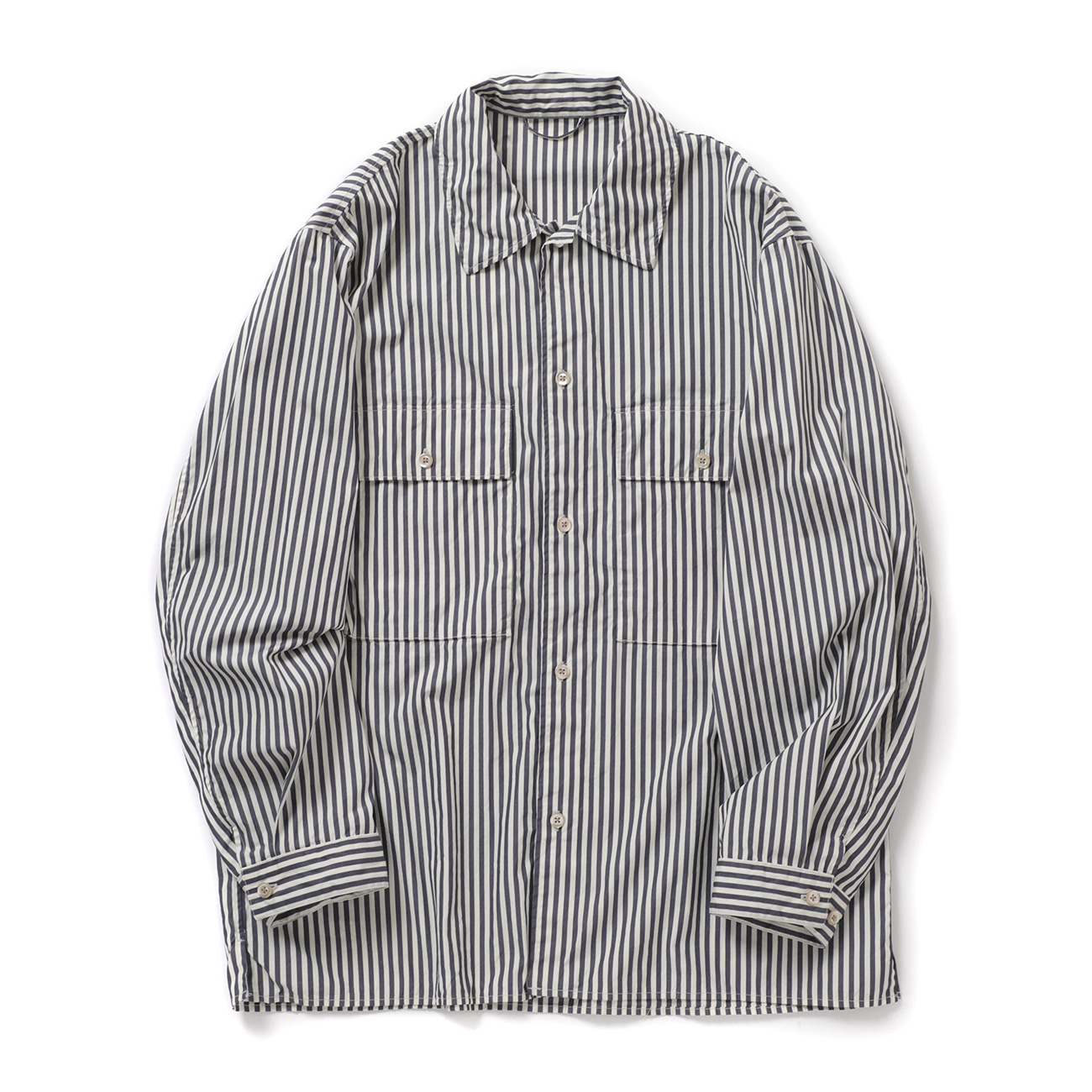 blurhms / ブラームス | Stripe Military Shirt - Stripe | 通販