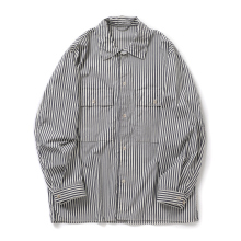 blurhms / ブラームス | Stripe Military Shirt - Stripe
