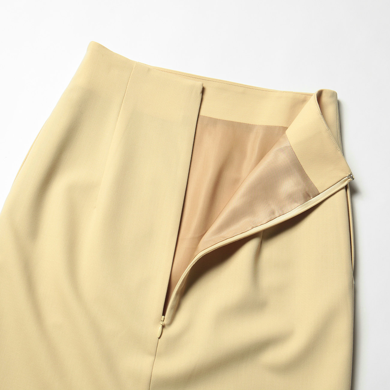 HARD TWIST WOOL DOBBY SKIRT (レディース) - Light Yellow