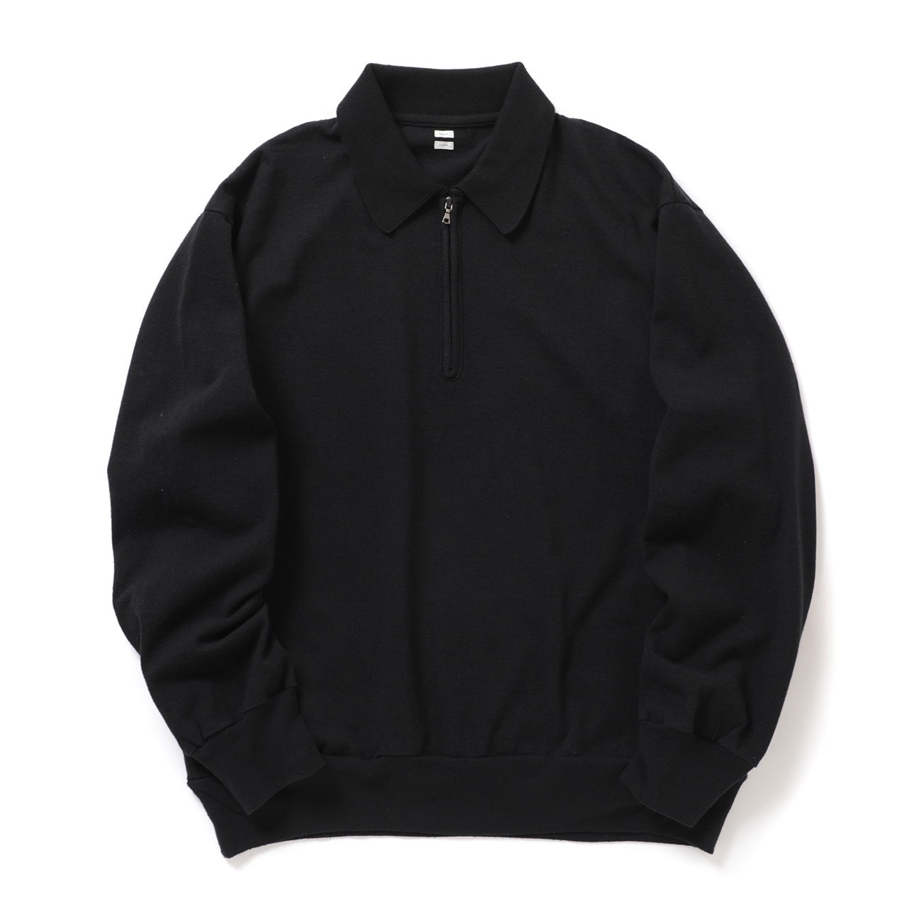 blurhms / ブラームス | Co/Silk Nep Harf-Zip P/O - Black | 通販