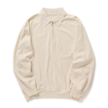 blurhms / ブラームス | Co/Silk Nep Harf-Zip P/O - Ivory