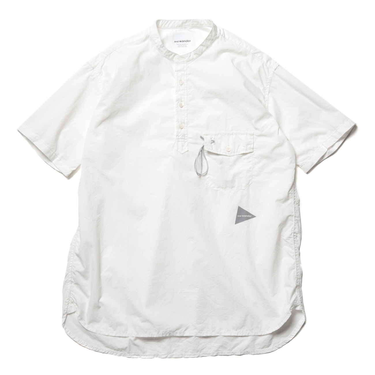 and wander 白シャツ CORDURA typewriter shirt and wander (アンドワンダー) CORDURA typewriter shirt
