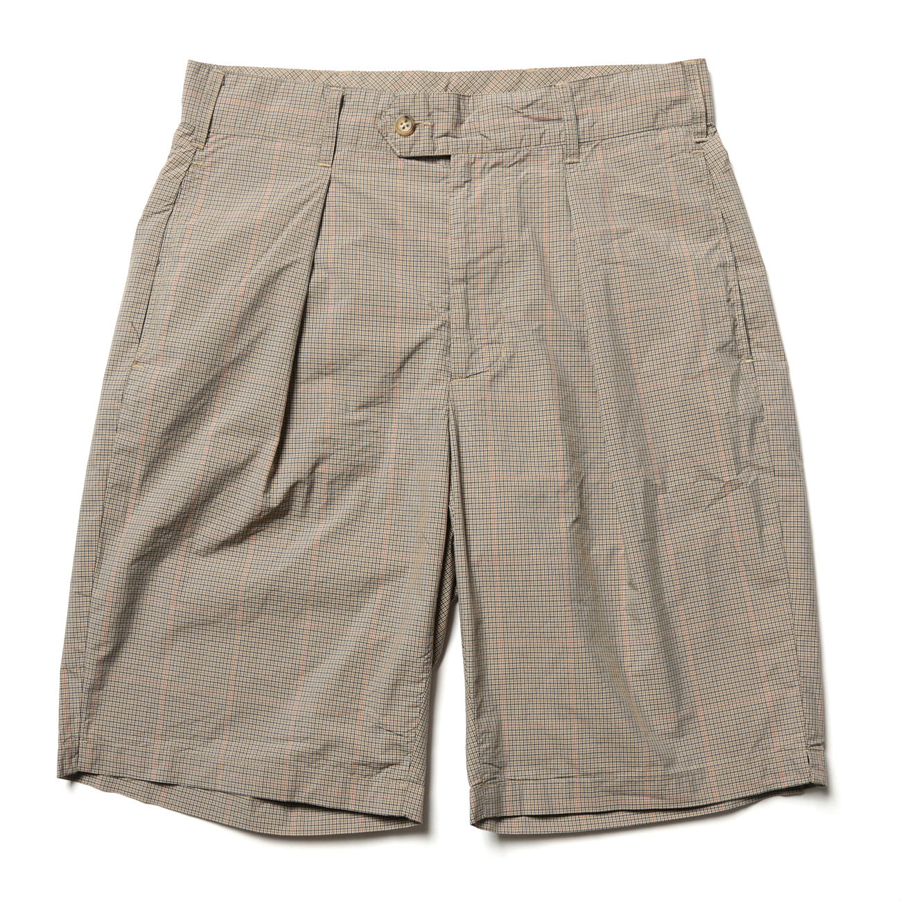 ENGINEERED GARMENTS / エンジニアドガーメンツ | Sunset Short - Nyco Mini Tattersall -  Khaki | 通販 - 正規取扱店 | COLLECT STORE / コレクトストア