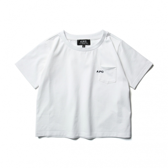 刺繍入りポケット付Tシャツ - Enfant - (キッズ) - White