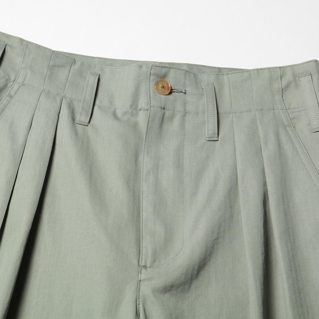 AURALEE / オーラリー | WASHED FINX HERRINGBONE SLACKS - Green