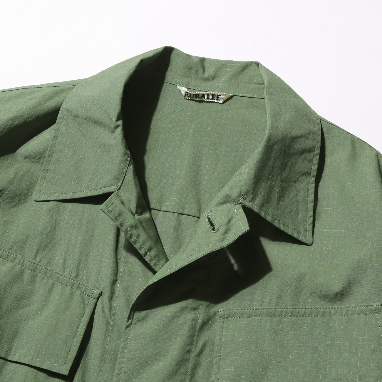 WASHED FINX RIPSTOP FATIGUE JACKET (メンズ) - Olive Green