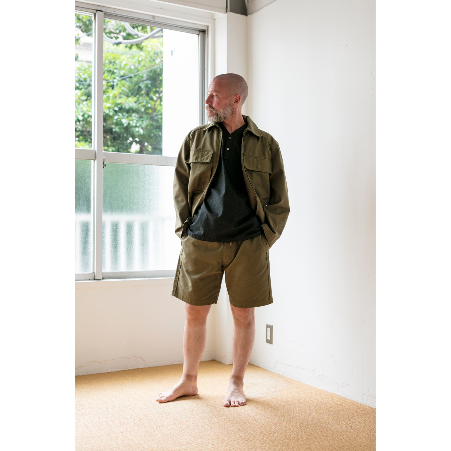 FUJITO / フジト | Line Easy Shorts - Olive Green | 通販 - 正規取扱