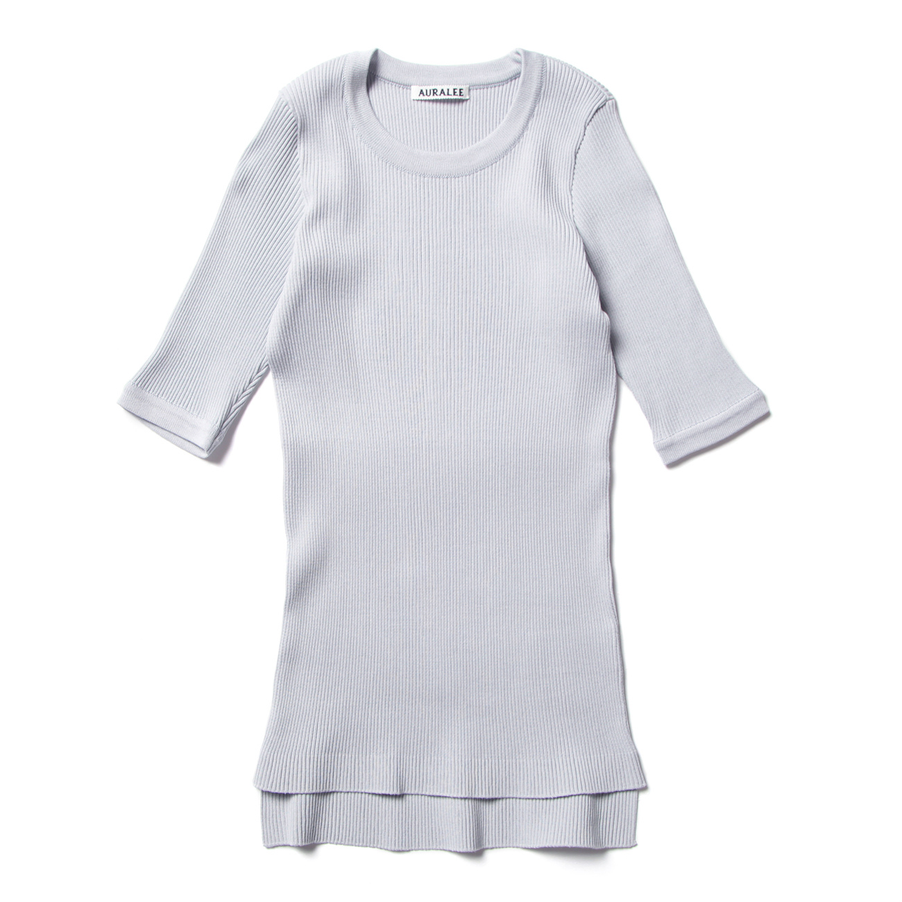 HIGH GAUGE RIB KNIT TEE (レディース) - Light Blue