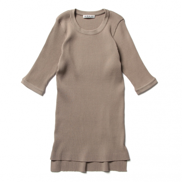 AURALEE / オーラリー | HIGH GAUGE RIB KNIT TEE (レディース