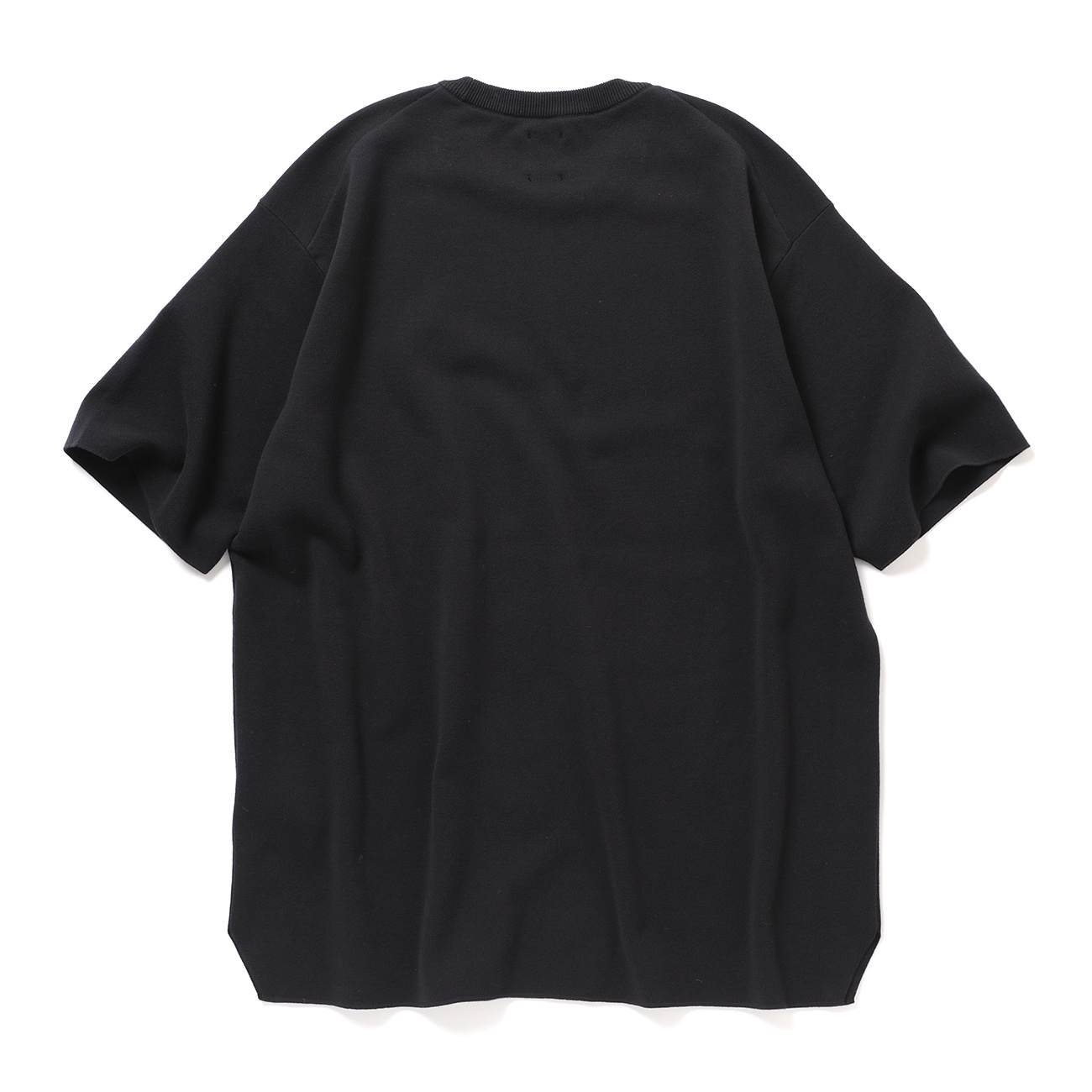 BATONER / バトナー | 32G SMOOTH KNIT T-SHIRT (メンズ) - Black 