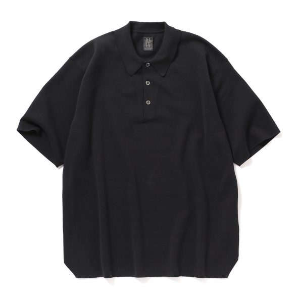 BATONER / バトナー | 32G SMOOTH KNIT POLO (メンズ) - Black