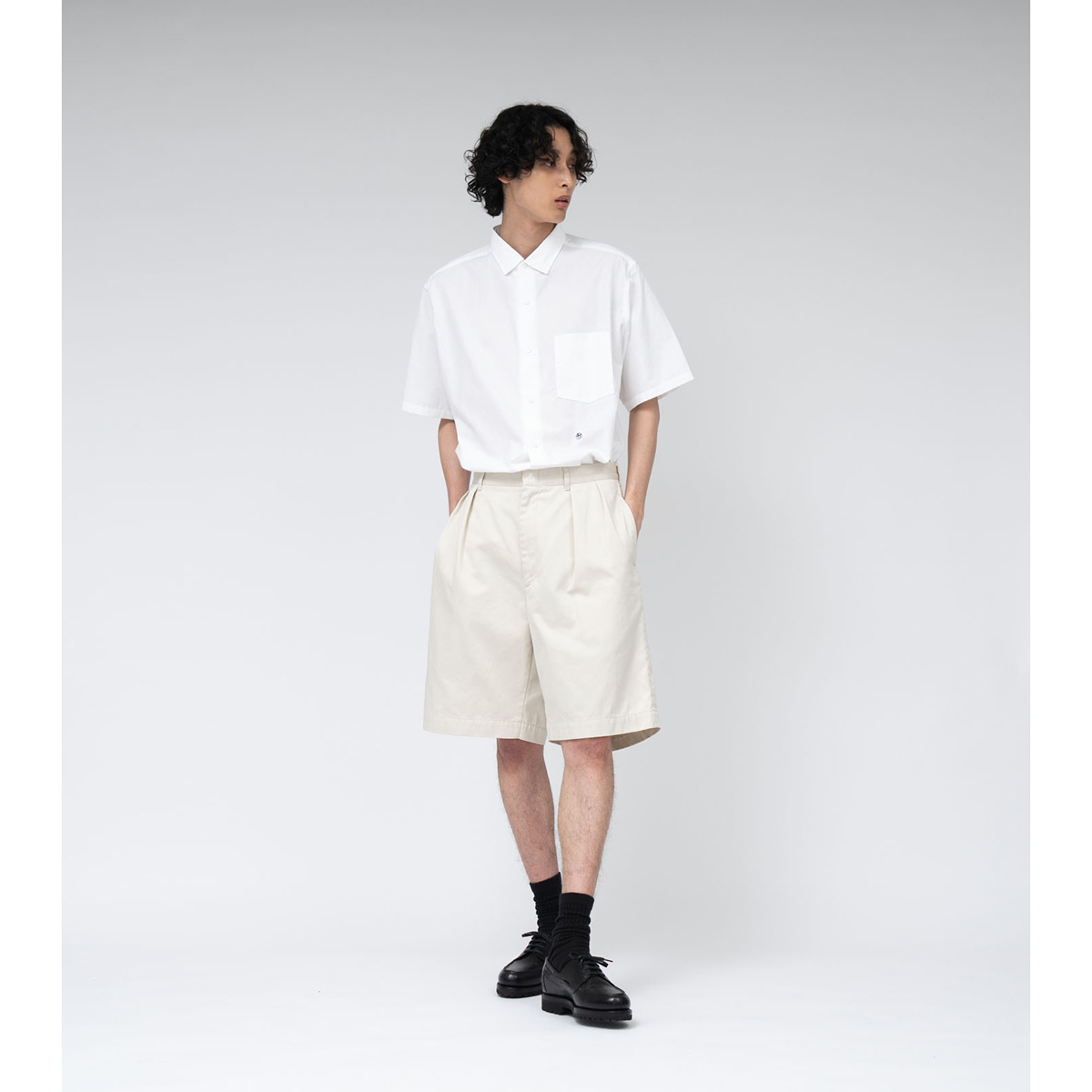 nanamica / ナナミカ | Regular Collar Wind S/S Shirt - Sax | 通販