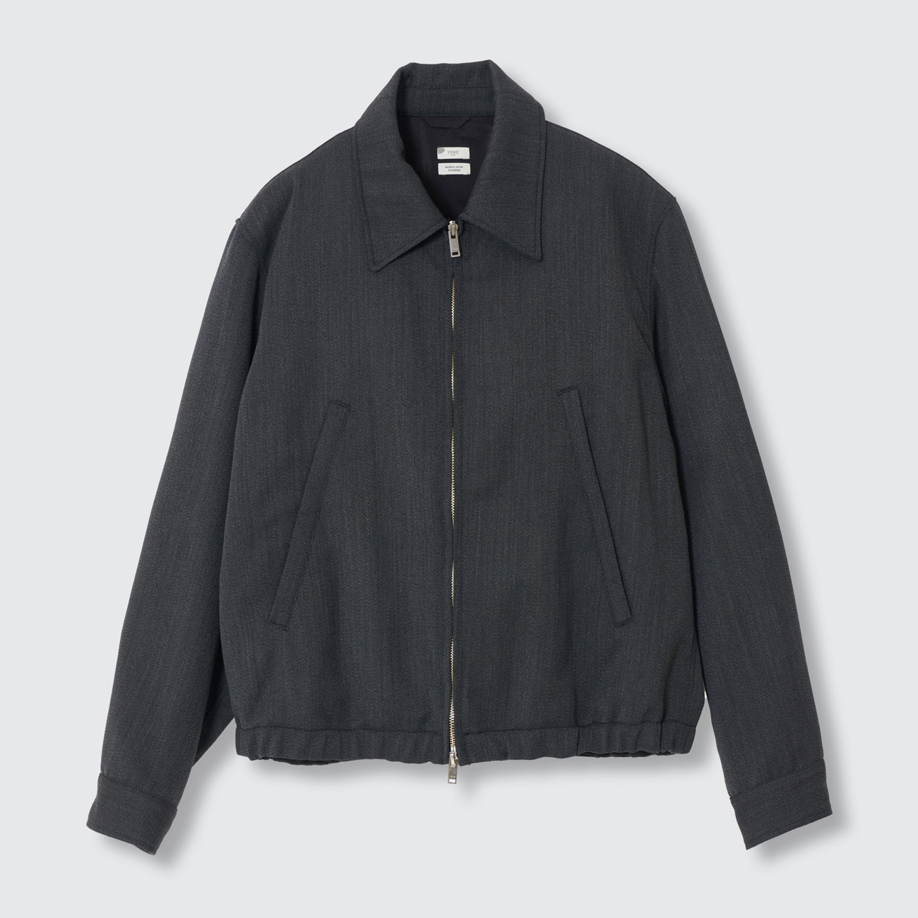 YOKE / ヨーク | Twisted Gabadine Zip Blouson - Black | 通販 - 正規