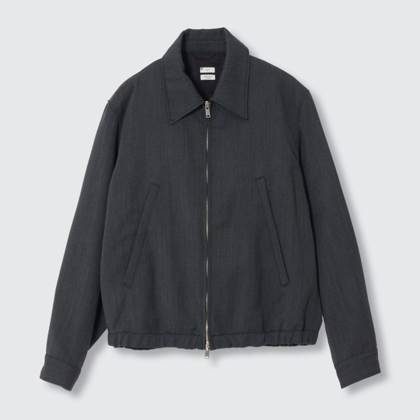 YOKE / ヨーク | Twisted Gabadine Zip Blouson - Black | 通販 - 正規