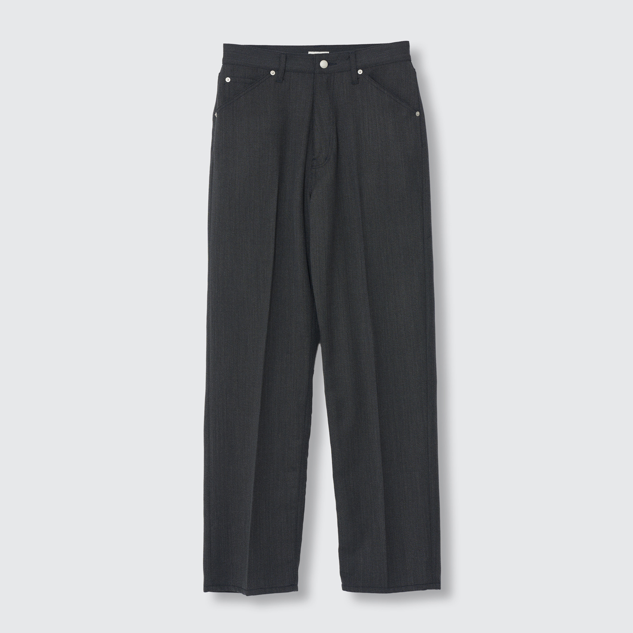 YOKE / ヨーク | Twisted Gabardine 5P Straight Pants - Black | 通販