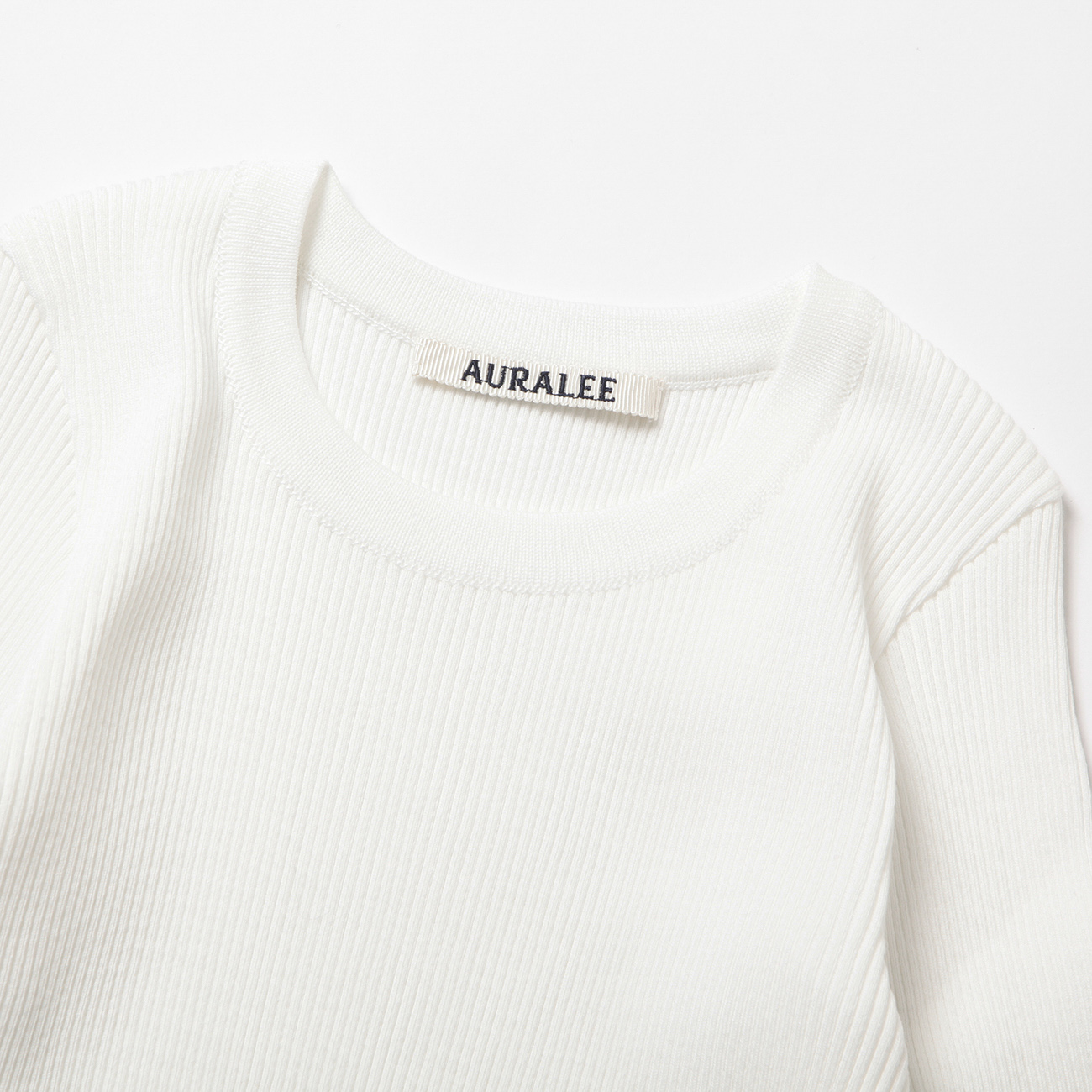 AURALEE / オーラリー | GIZA HIGH GAUGE RIB KNIT TEE (レディース