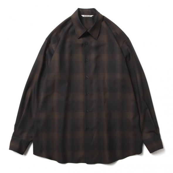 AURALEE / オーラリー | SUPER LIGHT WOOL CHECK SHIRT