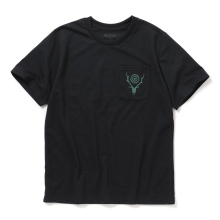 South2 West8 / サウスツーウエストエイト | S/S Round Pocket Tee - Circle Horn - Black