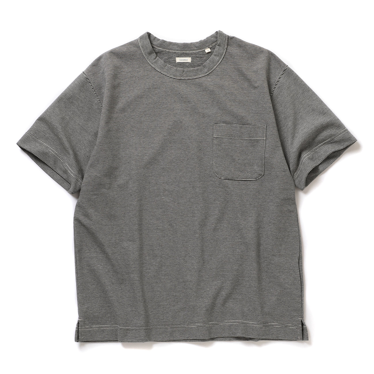 nanamica / ナナミカ | Micro Stripe Pocket Tee - Black X Gray